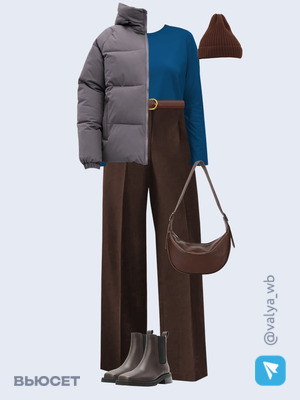 Стильный аутфит номер 2553 с валдберриз с Шапка (артикул 43157143)