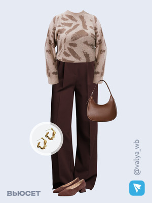 Стильный аутфит номер 2770 с валдберриз с Джемпер (артикул 270469985)