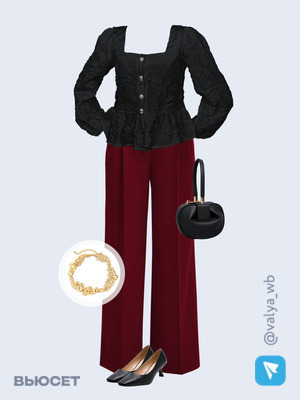 Стильный аутфит номер 2834 с валдберриз с Блуза (артикул 303792080)