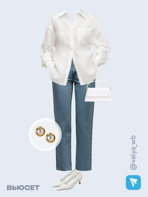 Стильный аутфит номер 2943 с валдберриз с Джинсы (артикул 318415825)