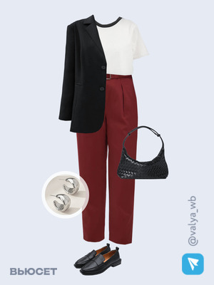 Стильный аутфит номер 3031 с валдберриз с Жакет (артикул 342568887)