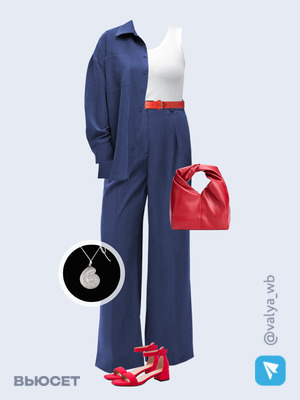 Стильный аутфит номер 3079 с валдберриз с Рубашка (артикул 372802330)