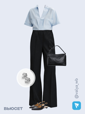 Стильный аутфит номер 3450 с валдберриз с Рубашка (артикул 224252119)