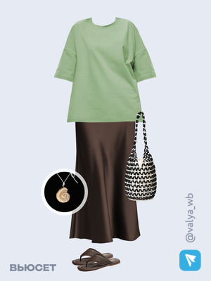 Стильный аутфит номер 3571 с валдберриз с Кулон (артикул 225264262)