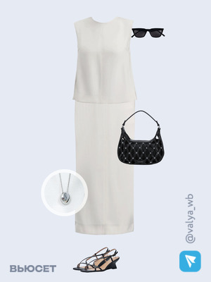 Стильный аутфит номер 3606 с валдберриз с Босоножки (артикул 440455707)