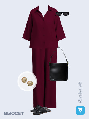 Стильный аутфит номер 3601 с валдберриз с Блуза (артикул 431091199)