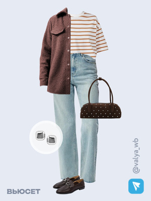 Стильный аутфит номер 3910 с валдберриз с Серьги (артикул 291315759)