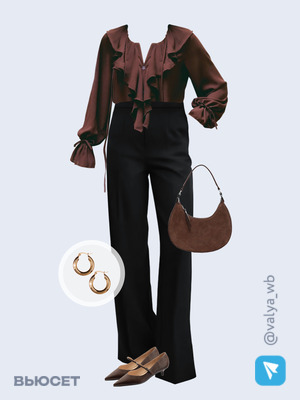 Стильный аутфит номер 3916 с валдберриз с Блузка (артикул 433535944)