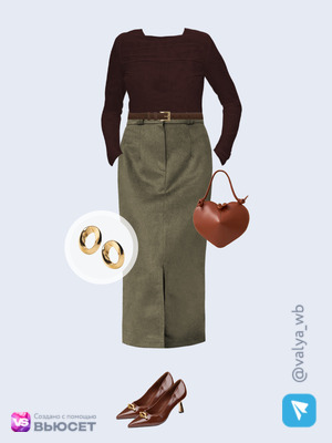 Стильный аутфит номер 4665 с валдберриз с Юбка (артикул 488748761)