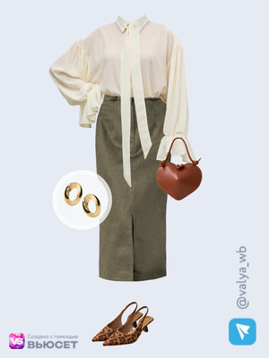 Стильный аутфит номер 4667 с валдберриз с Блуза (артикул 549528159)