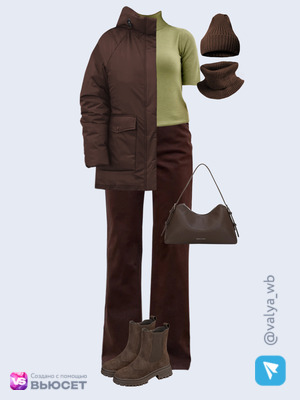 Стильный аутфит номер 4668 с валдберриз с Водолазка (артикул 433709701)