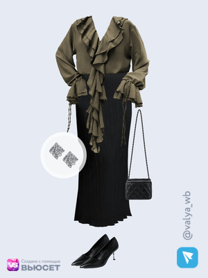 Стильный аутфит номер 4678 с валдберриз с Блуза (артикул 462955460)