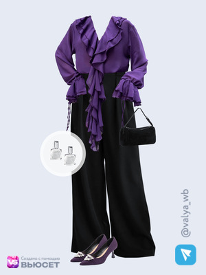 Стильный аутфит номер 4679 с валдберриз с Блуза (артикул 462972168)