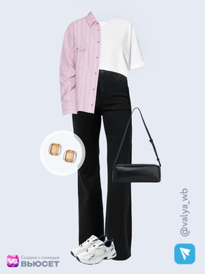 Стильный аутфит номер 4710 с валдберриз с Рубашка (артикул 495276846)