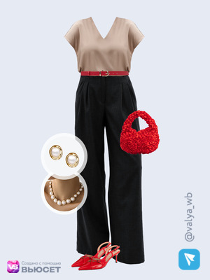 Стильный аутфит номер 4722 с валдберриз с Блузка (артикул 435675414)