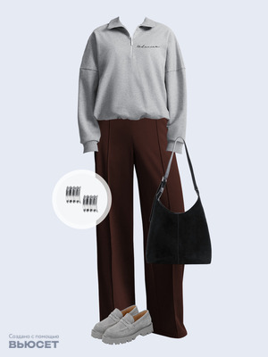 Стильный аутфит номер 4987 с валдберриз с Свитшот (артикул 788782857)