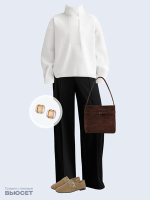 Стильный аутфит номер 4989 с валдберриз с Полуботинки (артикул 567381315)