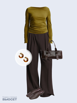 Стильный аутфит номер 5053 с валдберриз с Лонгслив (артикул 727228038)