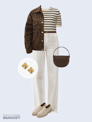 Стильный аутфит номер 5056 с валдберриз с Лоферы (артикул 632884426)