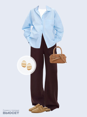 Стильный аутфит номер 5059 с валдберриз с Мюли (артикул 876190024)