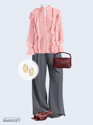 Стильный аутфит номер 5063 с валдберриз с Мюли (артикул 881127196)