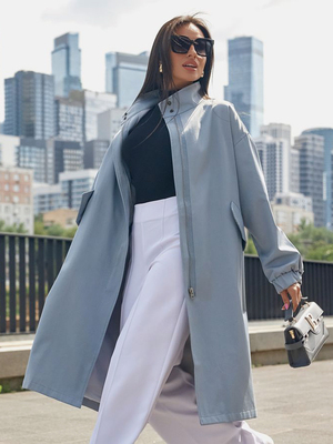 Смотреть модные образы с валберриз с Плащ (артикул 224555086)