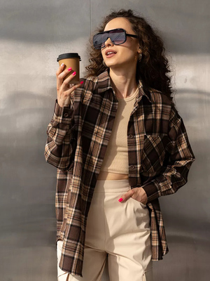 Смотреть модные образы с валберриз с Рубашка (артикул 224871671)