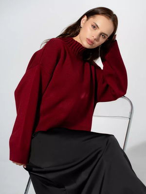 Смотреть модные образы с валберриз с Свитер (артикул 268301892)