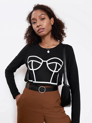 Смотреть модные образы с валберриз с Лонгслив (артикул 202773581)