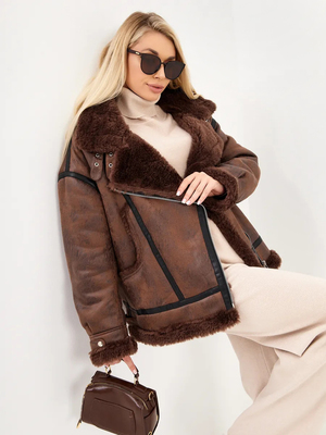 Смотреть модные образы с валберриз с Дубленка (артикул 281739255)