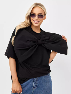 Смотреть модные образы с валберриз с Футболка (артикул 241490136)