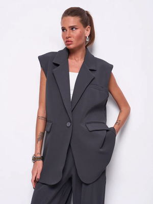 Смотреть модные образы с валберриз с Жилет (артикул 274761656)