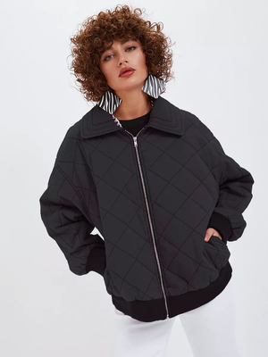 Смотреть модные образы с валберриз с Бомбер (артикул 226529476)