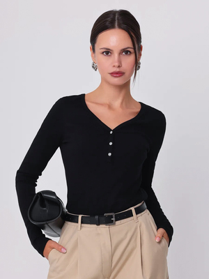 Смотреть модные образы с валберриз с Лонгслив (артикул 13165910)