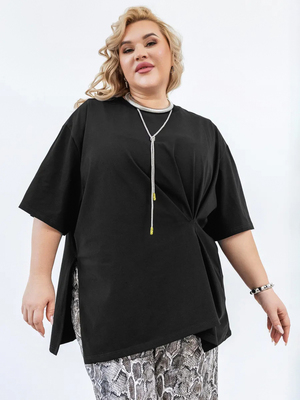 Смотреть модные образы с валберриз с Футболка (артикул 265364519)