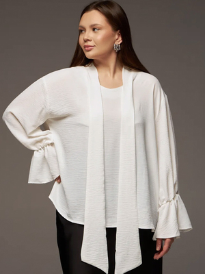 Смотреть модные образы с валберриз с Блуза (артикул 268536057)