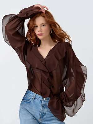 Смотреть модные образы с валберриз с Блузка (артикул 312705654)