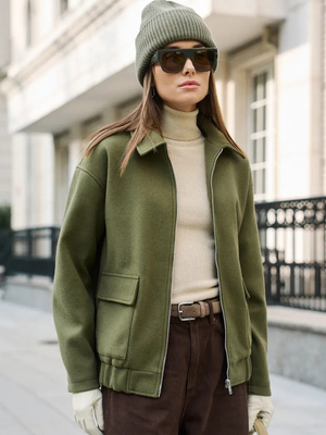 Смотреть модные образы с валберриз с Бомбер (артикул 461072955)