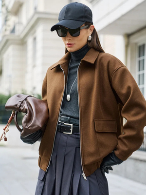 Смотреть модные образы с валберриз с Бомбер (артикул 460904492)